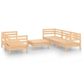 ARDEBO.de - 6-tlg. Garten-Lounge-Set Kiefer Massivholz