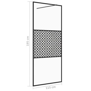 Duschwand für Begehbare Dusche mit Klarem ESG Glas 115x195 cm