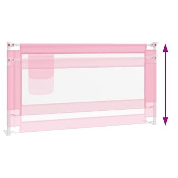 Kleinkind-Bettschutzgitter Rosa 160x25 cm Stoff
