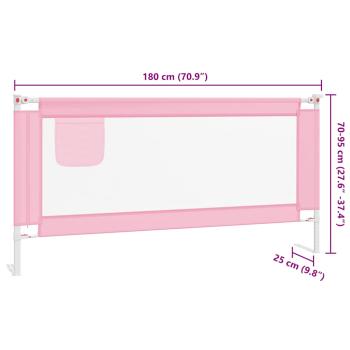 Kleinkind-Bettschutzgitter Rosa 180x25 cm Stoff