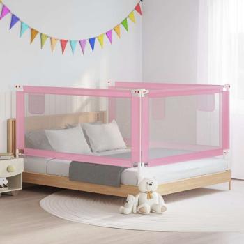 Kleinkind-Bettschutzgitter Rosa 180x25 cm Stoff