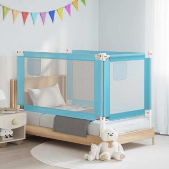 Kleinkind-Bettschutzgitter Blau 150x25 cm Stoff