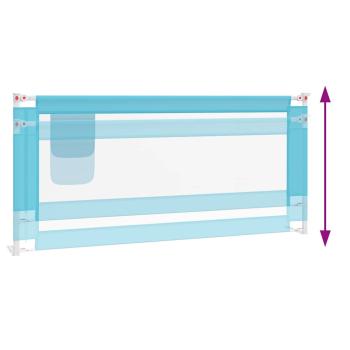 Kleinkind-Bettschutzgitter Blau 200x25 cm Stoff