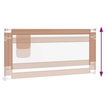 Kleinkind-Bettschutzgitter Taupe 190x25 cm Stoff