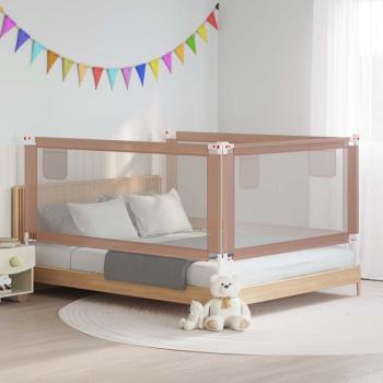 Kleinkind-Bettschutzgitter Taupe 190x25 cm Stoff