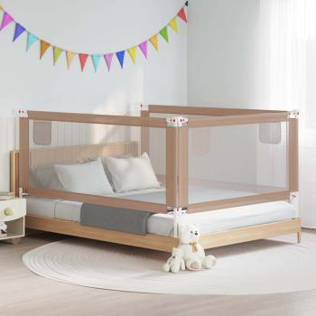 Kleinkind-Bettschutzgitter Taupe 200x25 cm Stoff