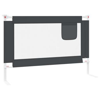Kleinkind-Bettschutzgitter Dunkelgrau 100x25 cm Stoff