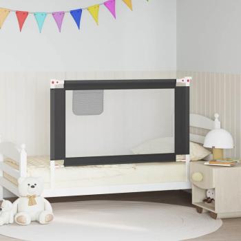 Kleinkind-Bettschutzgitter Dunkelgrau 120x25 cm Stoff