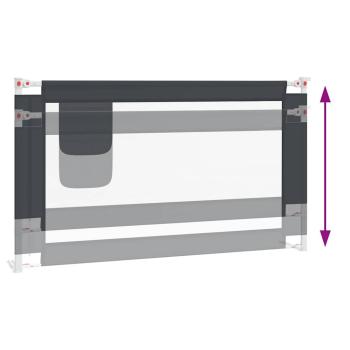 Kleinkind-Bettschutzgitter Dunkelgrau 140x25 cm Stoff
