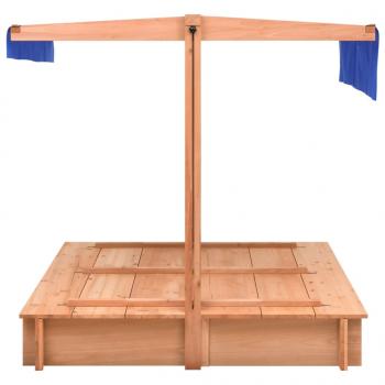Sandkasten mit Dach Tannenholz 112x112x112 cm
