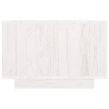 Couchtisch Weiß 50x50x33,5 cm Massivholz Kiefer