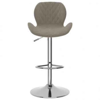 Barhocker 2 Stk. Hellgrau Samt