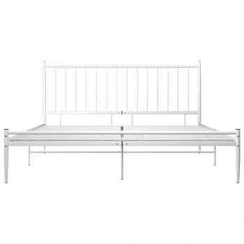Bett Weiß Metall 200x200 cm