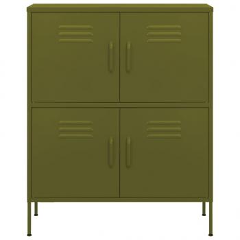 Lagerschrank Olivgrün 80x35x101,5 cm Stahl    