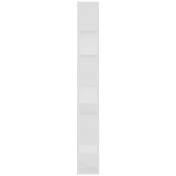Bücherregal Raumteiler Weiß 80x24x186 cm Holzwerkstoff
