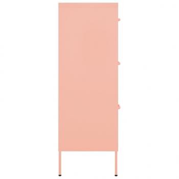 Schubladenschrank Rosa 80x35x101,5 cm Stahl    