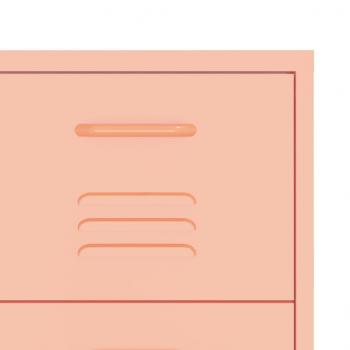 Schubladenschrank Rosa 80x35x101,5 cm Stahl    