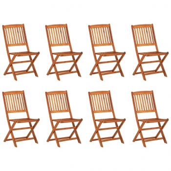 9-tlg. Garten-Essgruppe 180x90x75 cm Massivholz Akazie