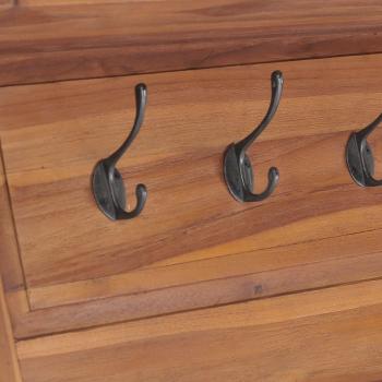 ARDEBO.de - Wandgarderobe 80x16,5x35 cm Massivholz Teakholz
