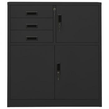 Büroschrank Anthrazit 90x40x102 cm Stahl