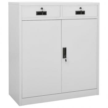 ARDEBO.de - Büroschrank Hellgrau 90x40x102 cm Stahl
