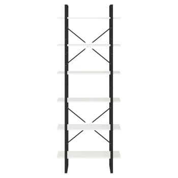 Standregal Hoch Weiß 80x30x210 cm Massivholz Kiefer