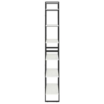 Standregal Hoch Weiß 80x30x210 cm Massivholz Kiefer