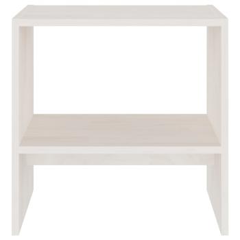 Nachttische 2 Stk. Weiß 40x30,5x40 cm Massivholz Kiefer