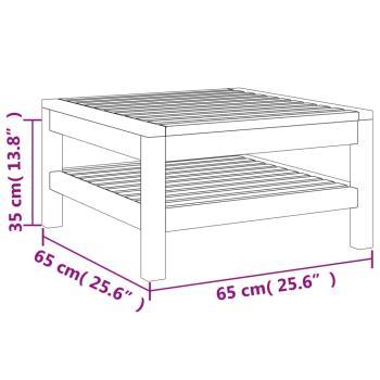 12-tlg. Garten-Lounge-Set mit Creme Kissen Massivholz Akazie