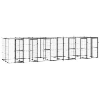 ARDEBO.de - Outdoor-Hundezwinger Stahl mit Überdachung 16,94 m²