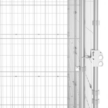 Outdoor-Hundezwinger mit Überdachung Verzinkter Stahl 4,84 m²