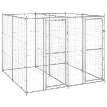 ARDEBO.de - Outdoor-Hundezwinger Verzinkter Stahl 4,84 m²