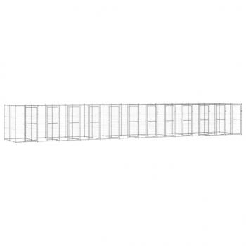 ARDEBO.de - Outdoor-Hundezwinger Verzinkter Stahl 29,04 m²