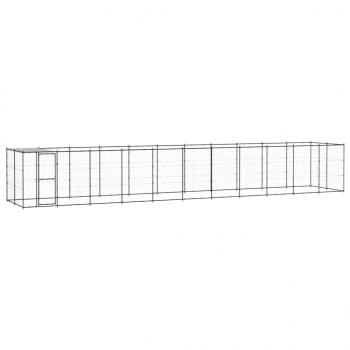 ARDEBO.de - Outdoor-Hundezwinger mit Überdachung Stahl 26,62 m²