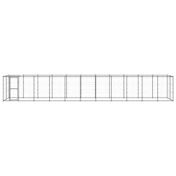 Outdoor-Hundezwinger mit Überdachung Stahl 26,62 m²