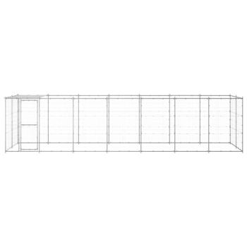 Outdoor-Hundezwinger mit Überdachung Verzinkter Stahl 16,94 m²