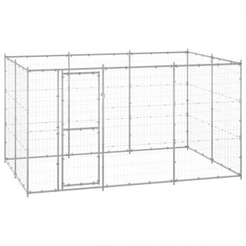 ARDEBO.de - Outdoor-Hundezwinger Verzinkter Stahl 7,26 m²