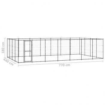 Outdoor-Hundezwinger Stahl 33,88 m²