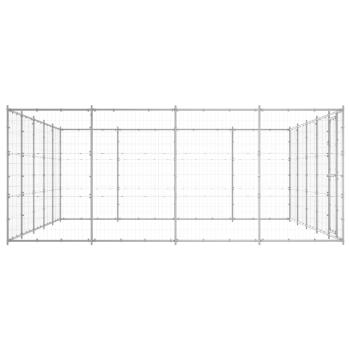 Outdoor-Hundezwinger Verzinkter Stahl 24,2 m²