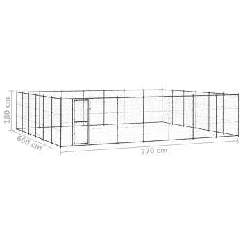 Outdoor-Hundezwinger Stahl 50,82 m²