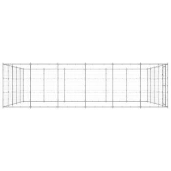 Outdoor-Hundezwinger Verzinkter Stahl 36,3 m²
