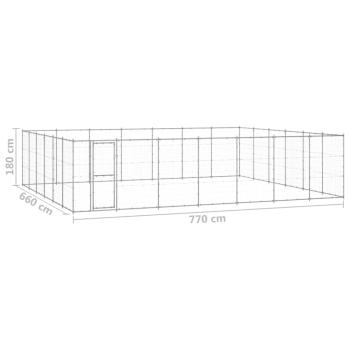 Outdoor-Hundezwinger Verzinkter Stahl 50,82 m²