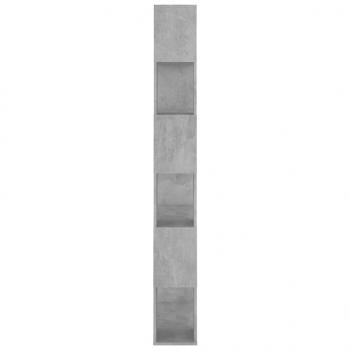 Bücherregal Raumteiler Betongrau 80x24x186 cm Holzwerkstoff