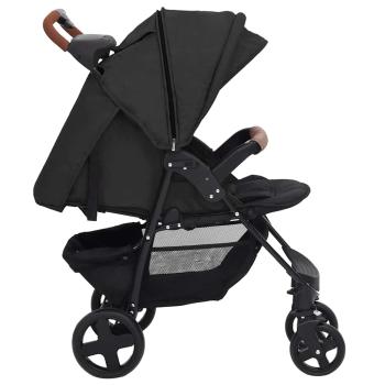 3-in-1 Kinderwagen Anthrazit Stahl 