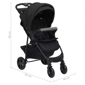 3-in-1 Kinderwagen Anthrazit Stahl 