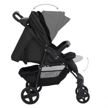 3-in-1 Kinderwagen Anthrazit Stahl 
