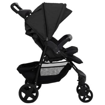 3-in-1 Kinderwagen Anthrazit Stahl 
