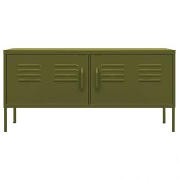 TV-Schrank Olivgrün 105x35x50 cm Stahl    