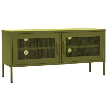 TV-Schrank Olivgrün 105x35x50 cm Stahl    