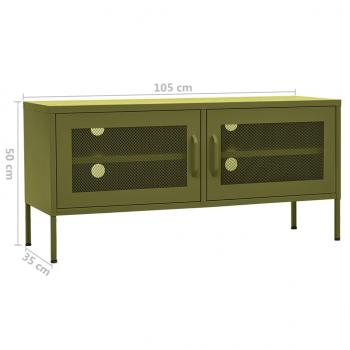 TV-Schrank Olivgrün 105x35x50 cm Stahl    